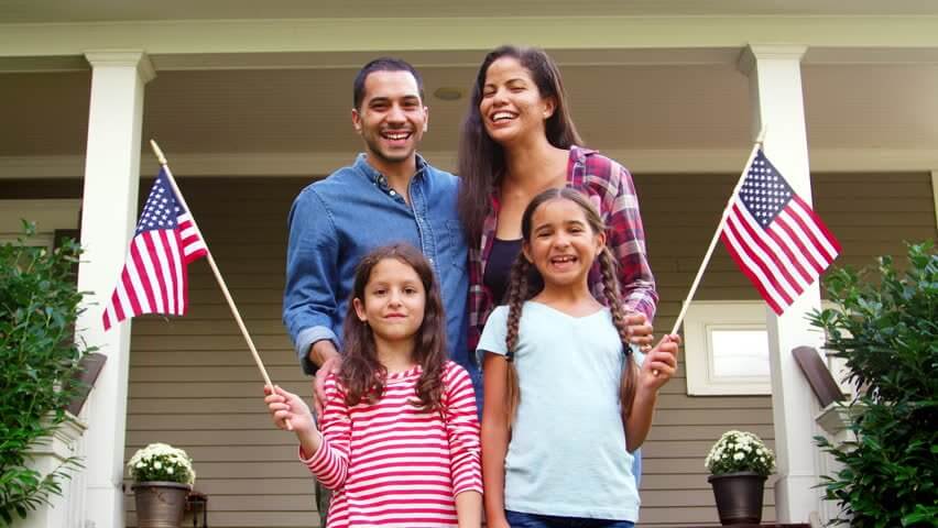 familia feliz en estados unidos